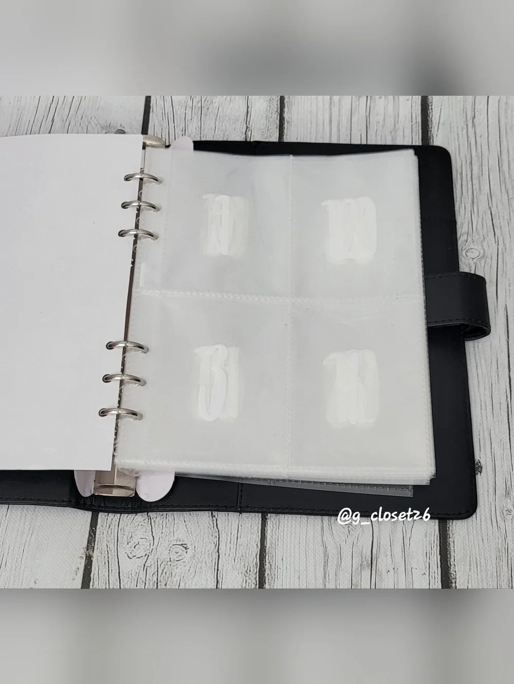 100 Envelope Savings Challenge Wallet - Black
